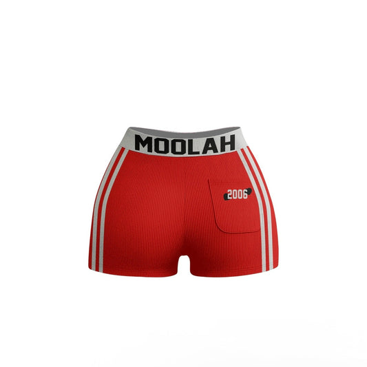 2 PIECE BIKER SHORTS (RED)